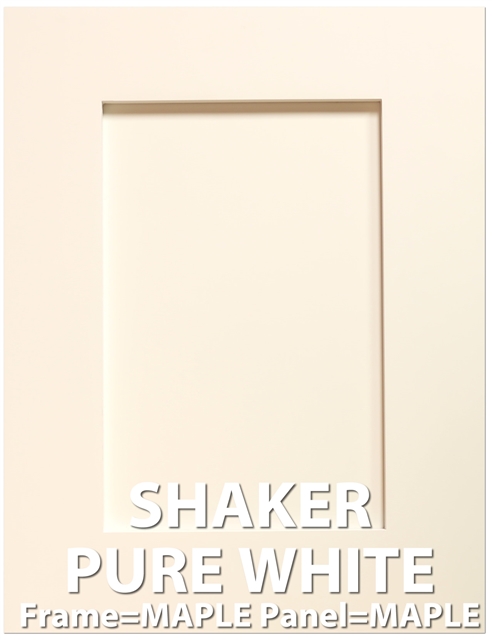 PURE WHITE Shaker MAPLE Sample Cabinet Door