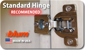 standard cabinet door hinge