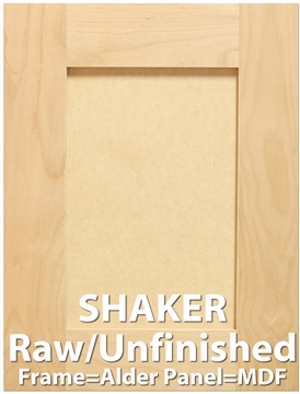 Shaker Paint Grade Sample Cabinet Door