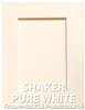 PURE WHITE SAMPLE DOOR- Shaker Inset Panel Sample Cabinet Door (Paint Grade: frame=MAPLE, panel=MAPLE) (painted PURE WHITE)
